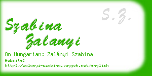 szabina zalanyi business card