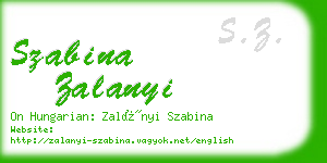 szabina zalanyi business card